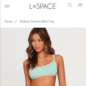 Ribbed Gemma bikini top l*Space in mint